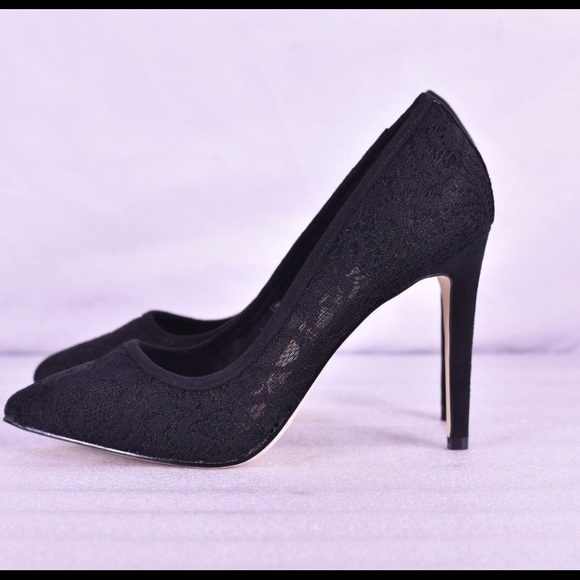 Call It Spring Gwydda Black Lace Stiletto Heels - Picture 3 of 5